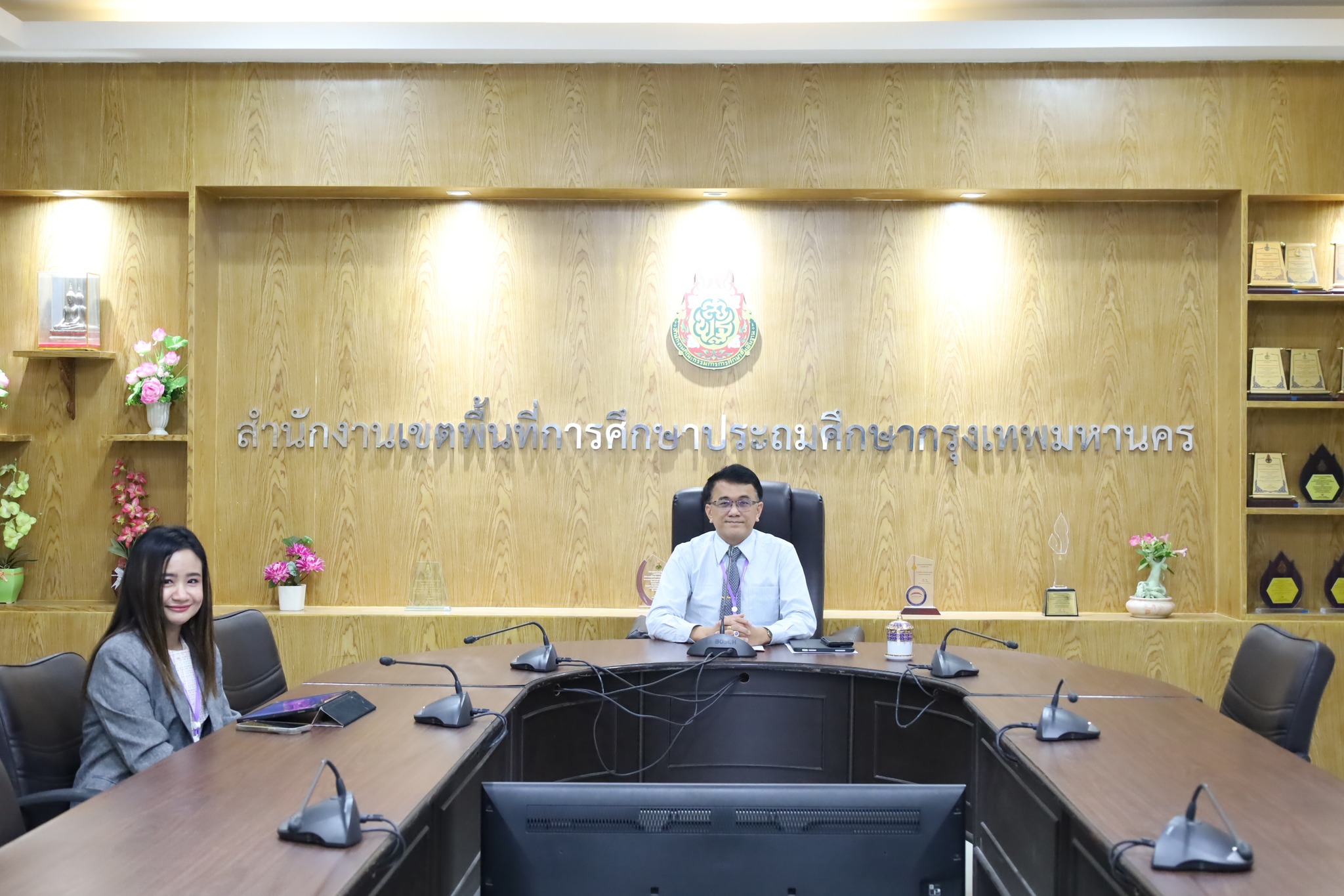 ประชุมคณะกรรมการขับเคลื่อนพื้นที่นวัตกรรมการศึกษากรุงเทพมหานคร ครั้งที่ 1/2568 ผ่านระบบออนไลน์